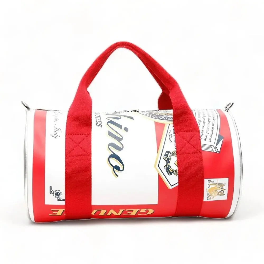 Moschino x Jeremy Scott Budweiser Beer Can Duffel Bag - Leather - White $1200 - Picture 2 of 6